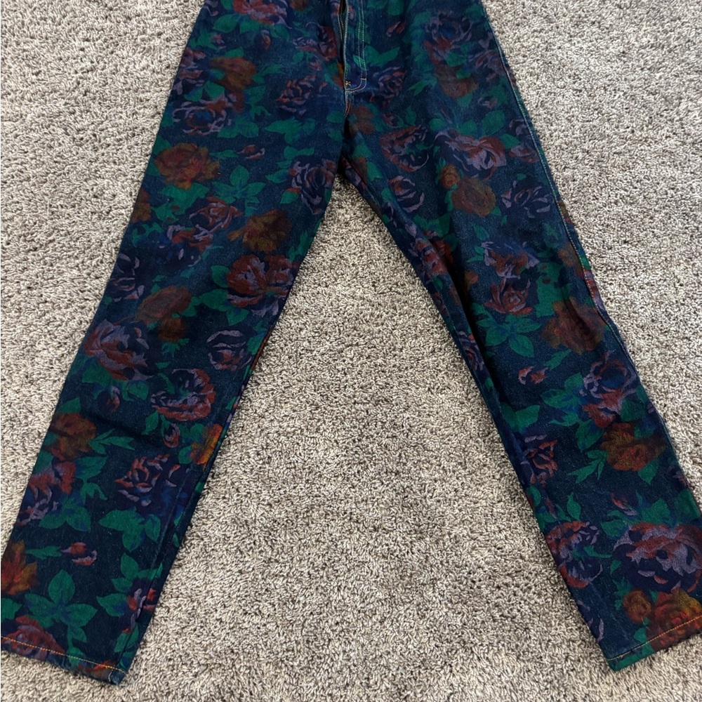 Vintage Palmetto Floral Patterned jeans
